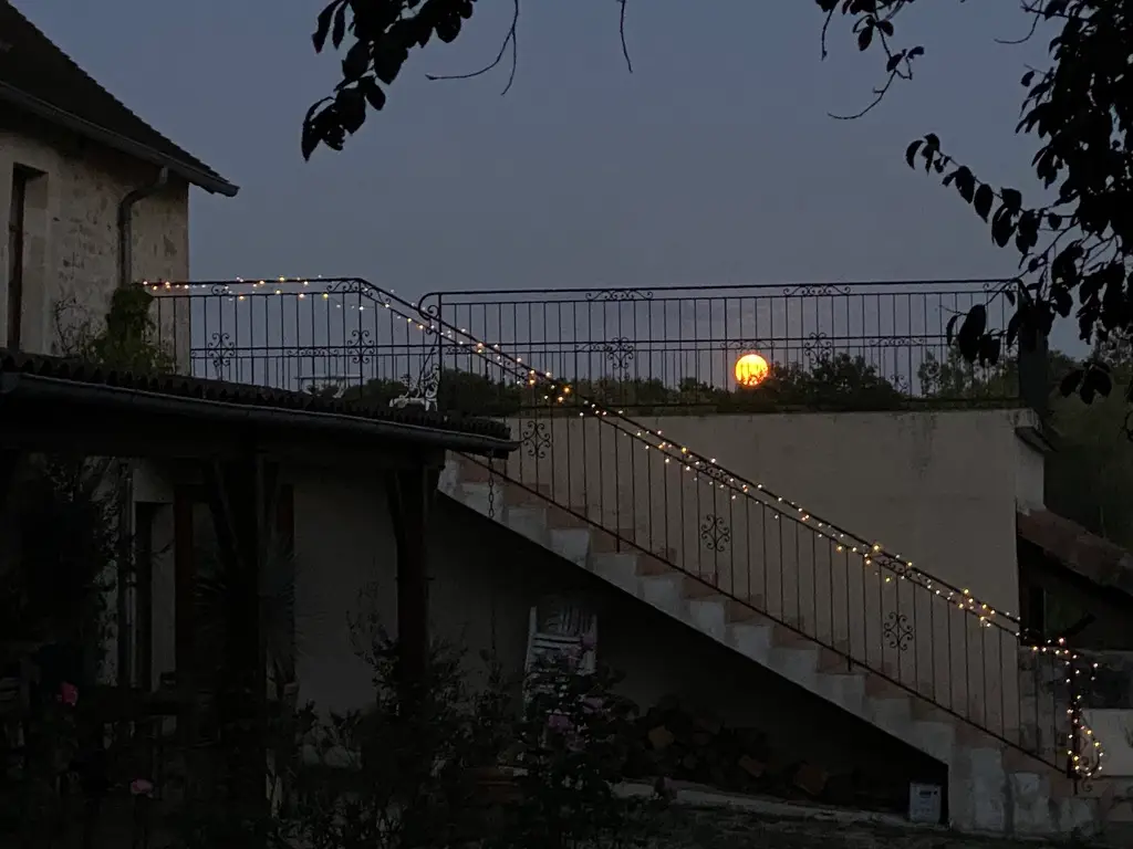 Forge in France - Full moon over terrace 2