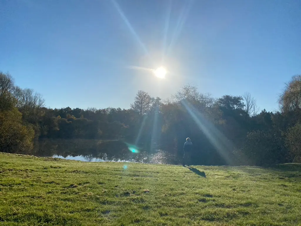 Forge in France - Sun over lake
