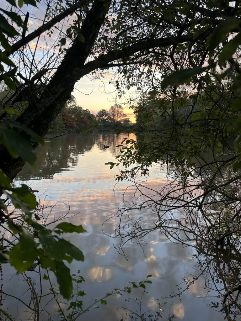 Forge in France - sunset on first lake